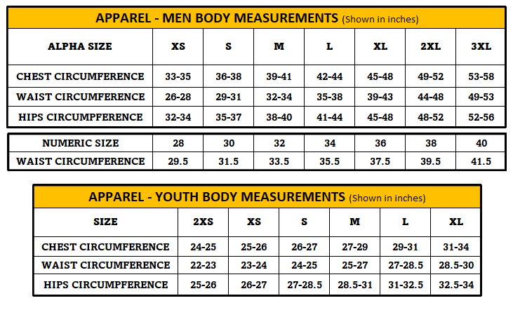 Sizing Chart