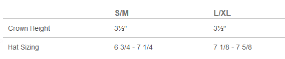 Sizing Chart